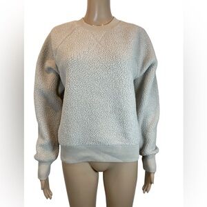 Everlane Renew women’s fleece Cozy Sherpa Crewneck Sweater size M